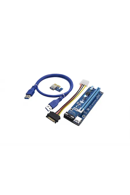 Aksesuar Rıser Kart Pcı-E 1X To 16X 6 Pin Ver008S Aksesuar Rıser Kart Pcı-E 1X To 16X 6 Pin Ver008S