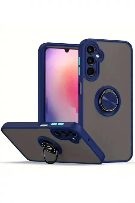 Newface Samsung Galaxy A16 5G Kılıf Montreal Yüzüklü Silikon Kapak - Lacivert (K0) Newface Samsung Galaxy A16 5G Kılıf Montreal Yüzüklü Silikon Kapak - Lacivert (K0)