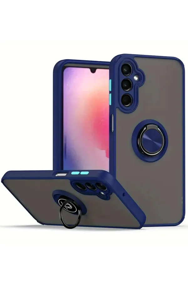 Newface Samsung Galaxy A16 5G Kılıf Montreal Yüzüklü Silikon Kapak - Lacivert (K0) Newface Samsung Galaxy A16 5G Kılıf Montreal Yüzüklü Silikon Kapak - Lacivert (K0)